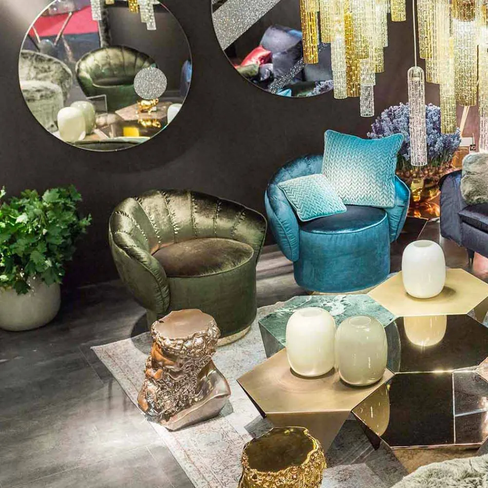 modern design fauteuil bekleed met stof Belle Viadurini