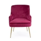 Moderne fauteuil in staal en fluwelen effect zitting 3 afwerkingen - Matty Viadurini