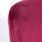 Moderne fauteuil in staal en fluwelen effect zitting 3 afwerkingen - Matty Viadurini