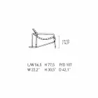 Moderne fauteuil in glanzend zwart gelakt hout en leer Gemaakt in Italië - Conga Viadurini
