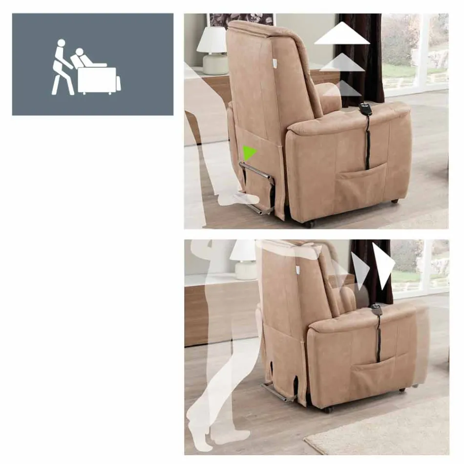 Via Venezia gemotoriseerde fauteuil met 1 motor Viadurini