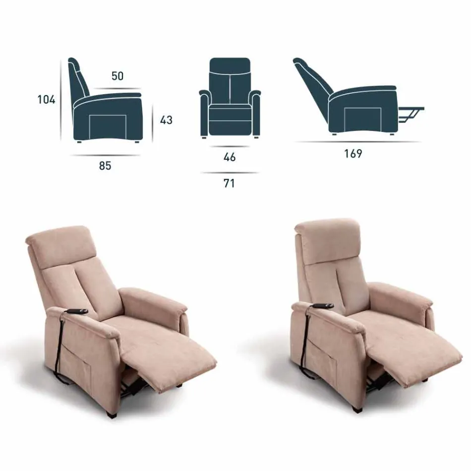 Via Venezia gemotoriseerde fauteuil met 1 motor Viadurini