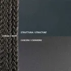 Outdoor fauteuil in staal, verschillende maten en kussens inbegrepen Made in Italy - Bronn Viadurini