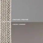 Outdoor fauteuil in staal, verschillende maten en kussens inbegrepen Made in Italy - Bronn Viadurini