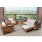 Buitenfauteuil in bananenweefsel met kussens - Legolas Viadurini