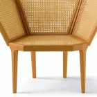 vijfhoekige stoel klassiek design lounge L103xP72cm, Pole Viadurini