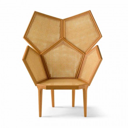 vijfhoekige stoel klassiek design lounge L103xP72cm, Pole Viadurini