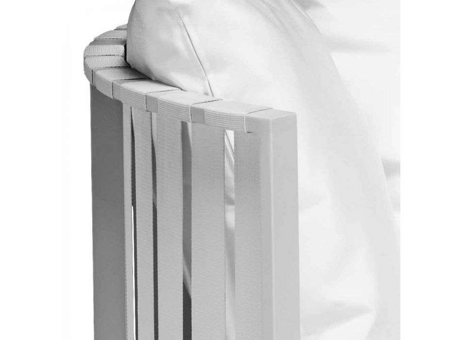 Buitenfauteuil in aluminium en luxe designtouwen 3 afwerkingen - Julie Viadurini
