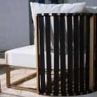 Buitenfauteuil in aluminium en luxe designtouwen 3 afwerkingen - Julie Viadurini