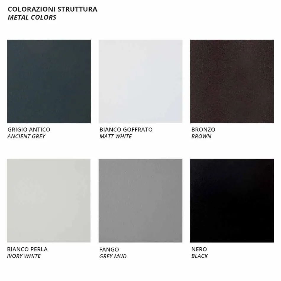 Buitenfauteuil met armleuningen van stof en metaal Made in Italy - Cola Viadurini