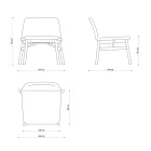 Fijne fauteuil van stof of fluweel met beukenhouten onderstel Made in Italy - Molde Viadurini