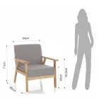 Fauteuil gemaakt van massief grenenhout - Xenon Viadurini