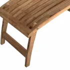 Liggende tuinfauteuil gemaakt van teakhout - Jade Viadurini