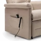 Lift Relax verstelbare fauteuil met 2 motoren en wielen Made in Italy - Isabelle Viadurini