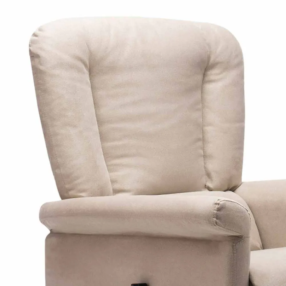 Lift Relax verstelbare fauteuil met 2 motoren en wielen Made in Italy - Isabelle Viadurini