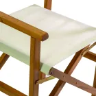 Regisseursstoel in geolied acaciahout Natuurlijke kleur - Technisch Viadurini