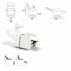 Draaifauteuil Bluma met stof / leer / kunstleer bekleding Viadurini