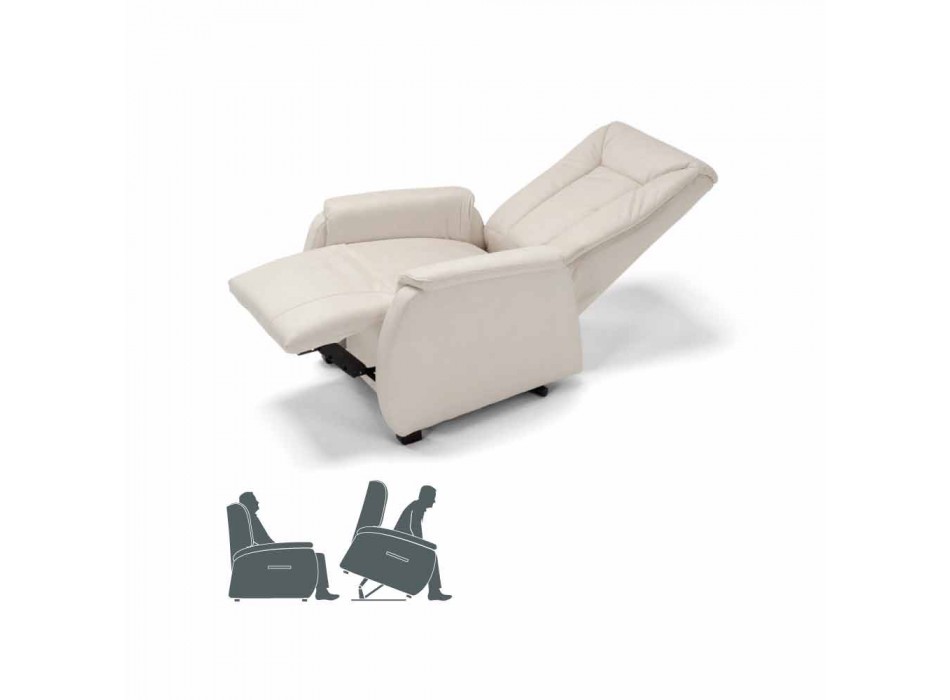 Rose design relax fauteuil met 2 motoren, gemaakt in Italië Viadurini
