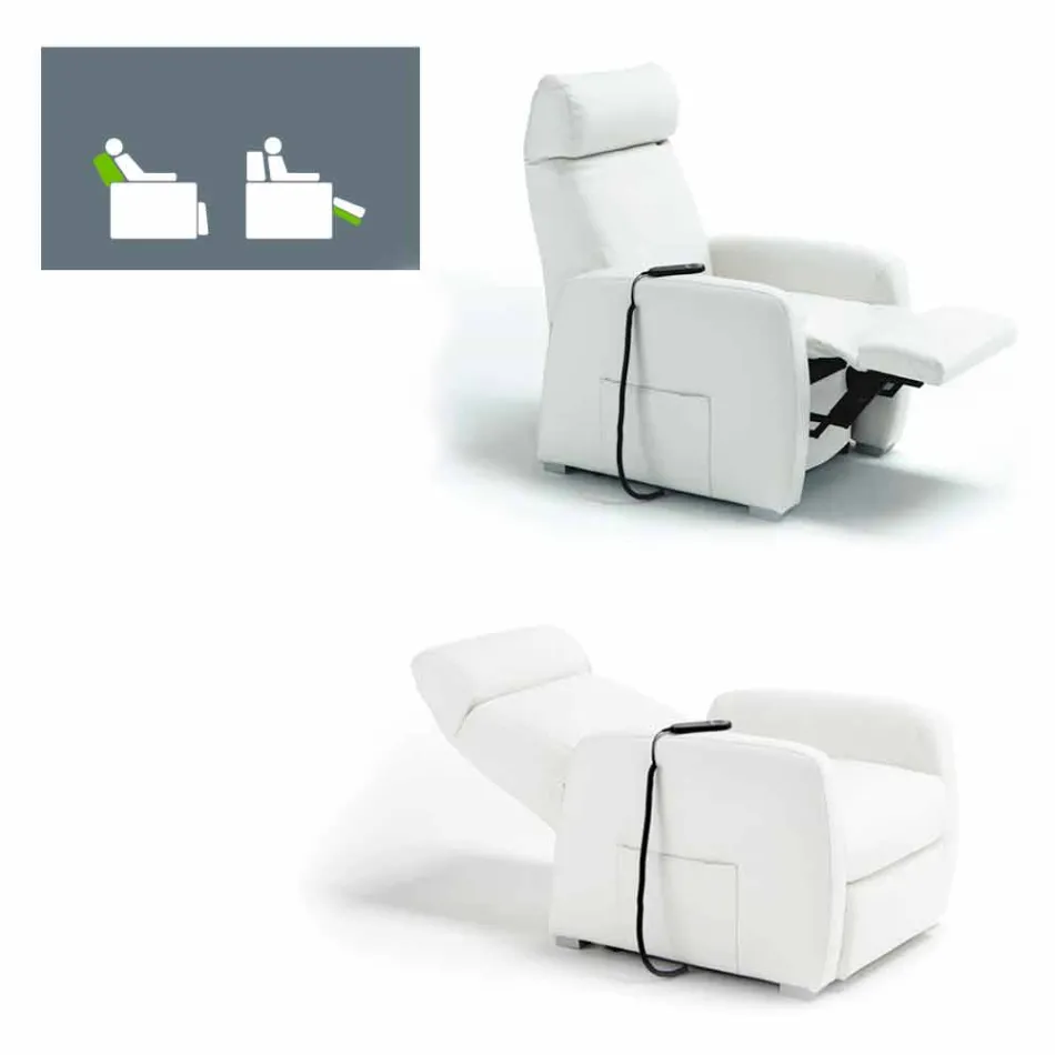 Ontspannende design fauteuil Via Firenze 2 motoren Viadurini