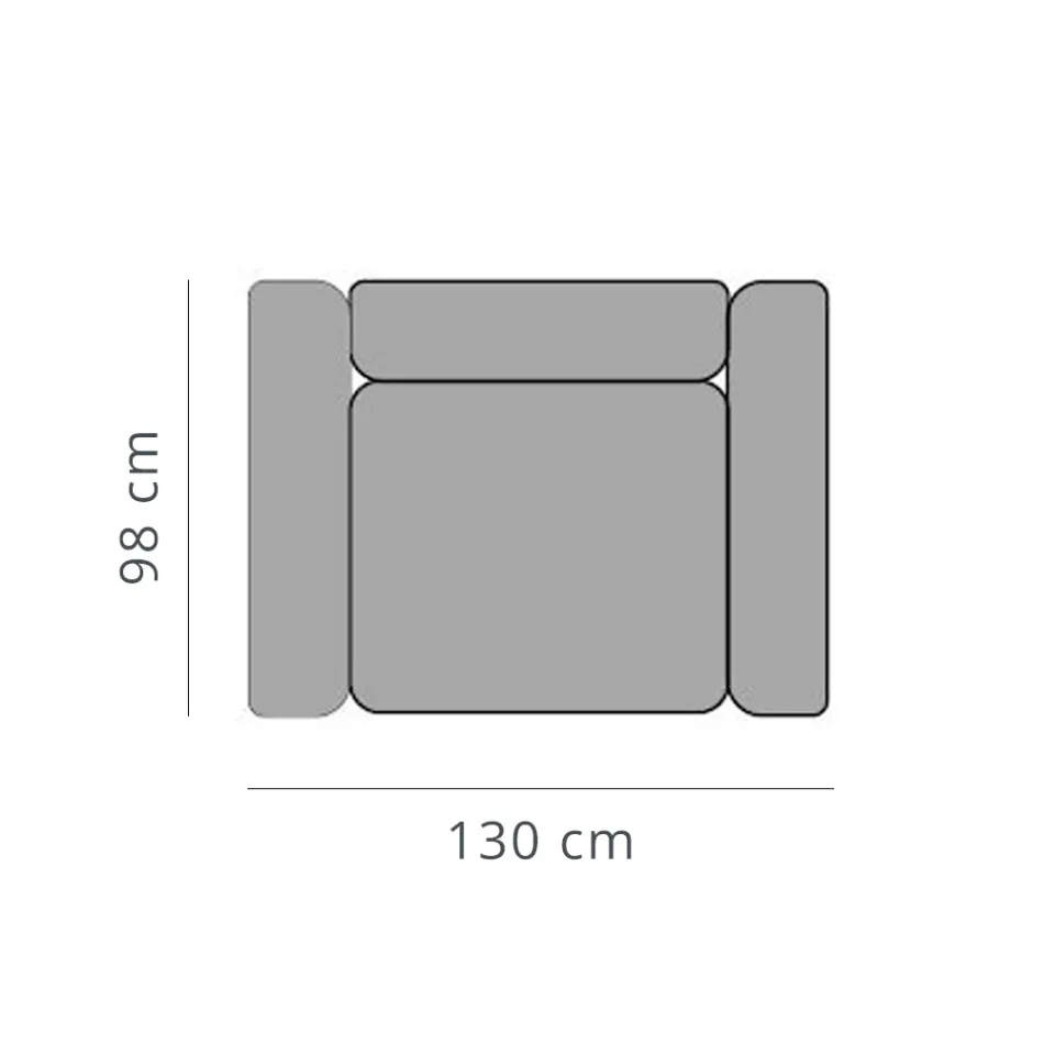 Ontspannende tuinfauteuil van aluminium en stof, design in 3 afwerkingen - Filomena Viadurini