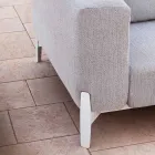 Ontspannende tuinfauteuil van aluminium en stof, design in 3 afwerkingen - Filomena Viadurini