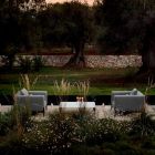 Relax tuinstoel van aluminium en stof, ontwerp in 3 afwerkingen - Filomena Viadurini