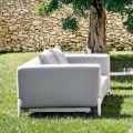 Relax tuinstoel van aluminium en stof, ontwerp in 3 afwerkingen - Filomena