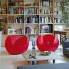 Rond gevormde schommelstoel Slide Blos gekleurd ontwerp gemaakt in Italië Viadurini