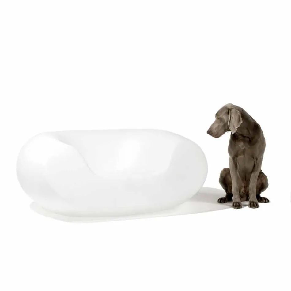 Gekleurde ronde leunstoel Slide Chubby modern ontwerp gemaakt in Italië Viadurini