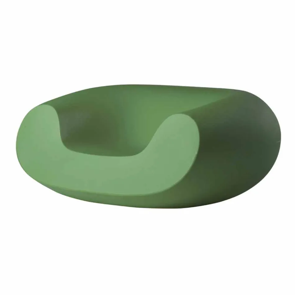 Gekleurde ronde leunstoel Slide Chubby modern ontwerp gemaakt in Italië Viadurini