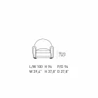 Woonkamer fauteuil bekleed met leer met houten poten Made in Italy - Pegolo Viadurini