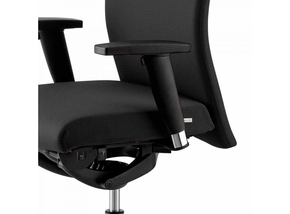 Draaibare ergonomische design bureaufauteuil met armleuningen en hoofdsteun - Romolo Viadurini
