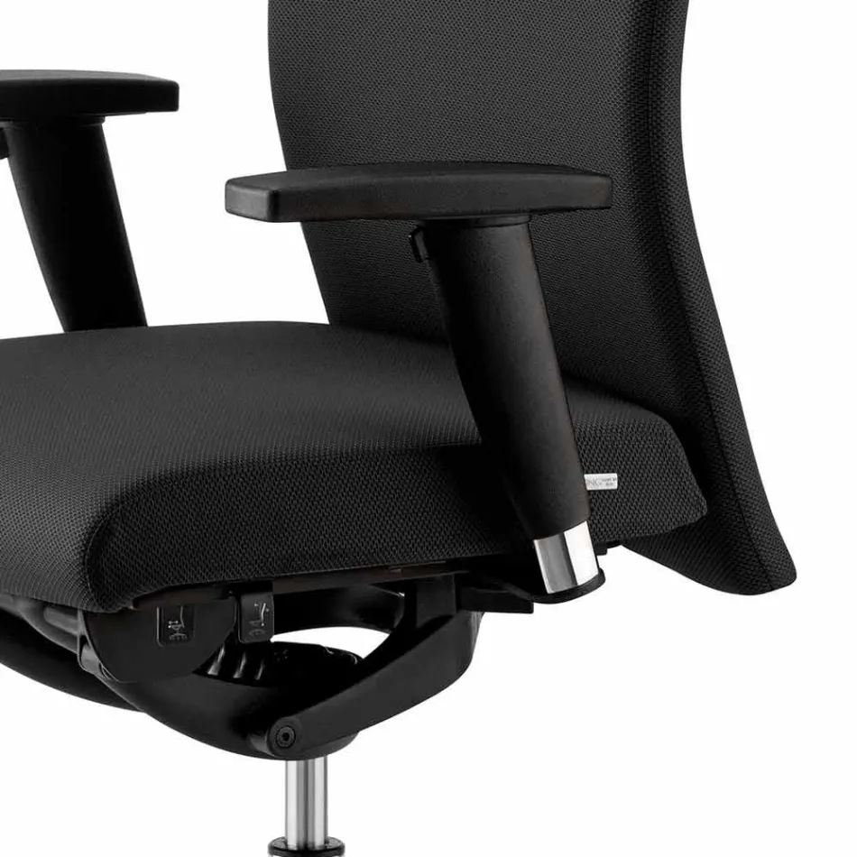 Draaibare ergonomische design bureaufauteuil met armleuningen en hoofdsteun - Romolo Viadurini