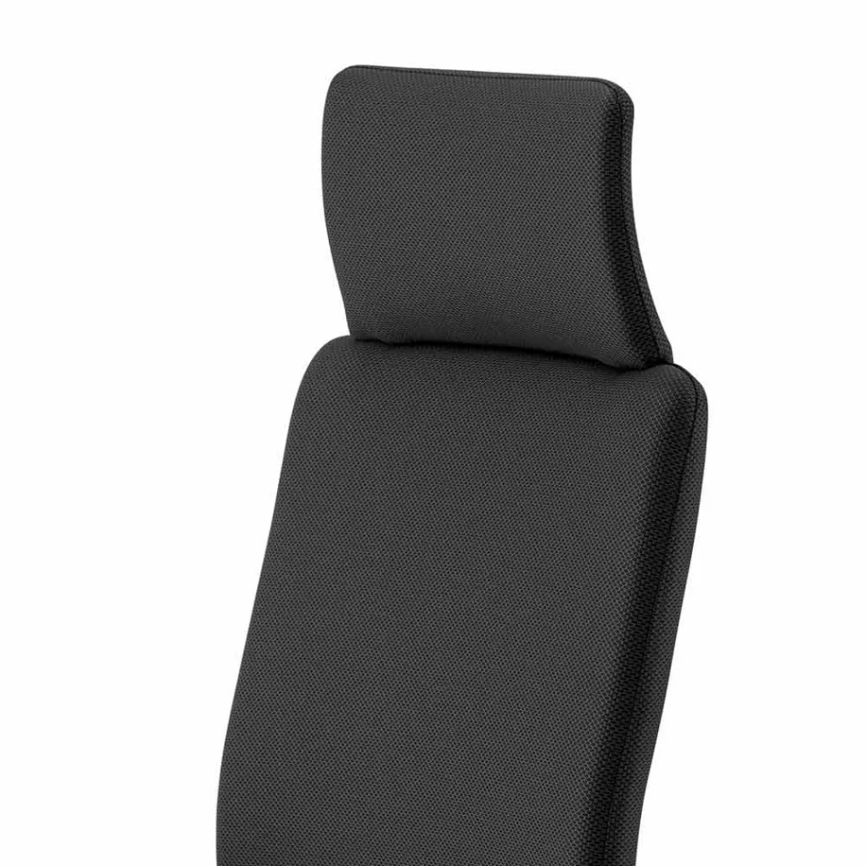 Draaibare ergonomische design bureaufauteuil met armleuningen en hoofdsteun - Romolo Viadurini