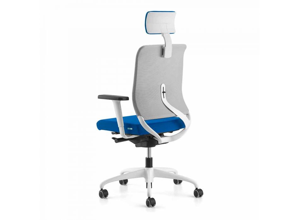Ecologische draaibare ergonomische design bureaufauteuil met hoofdsteun - Meliva Viadurini