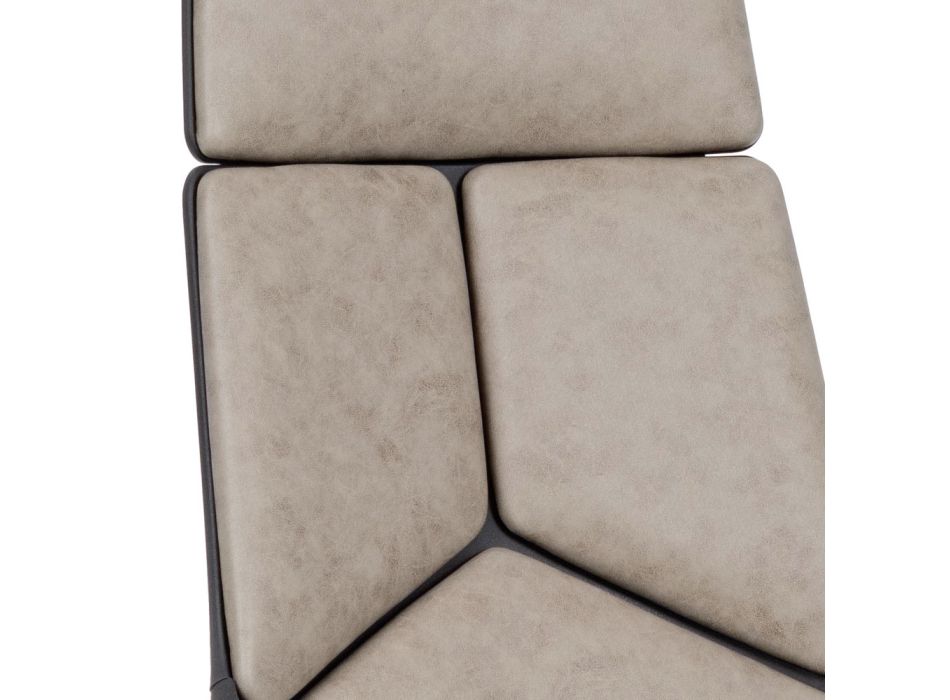 Draaibare bureaufauteuil met hoge rugleuning in nylon en polyester - Raemon Viadurini