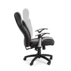 Draaibare bureaufauteuil in eco-leer en nylon 2 kleuren - Saronno Viadurini