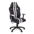 Draaibare bureaufauteuil in eco-leer en nylon 2 kleuren - Saronno Viadurini