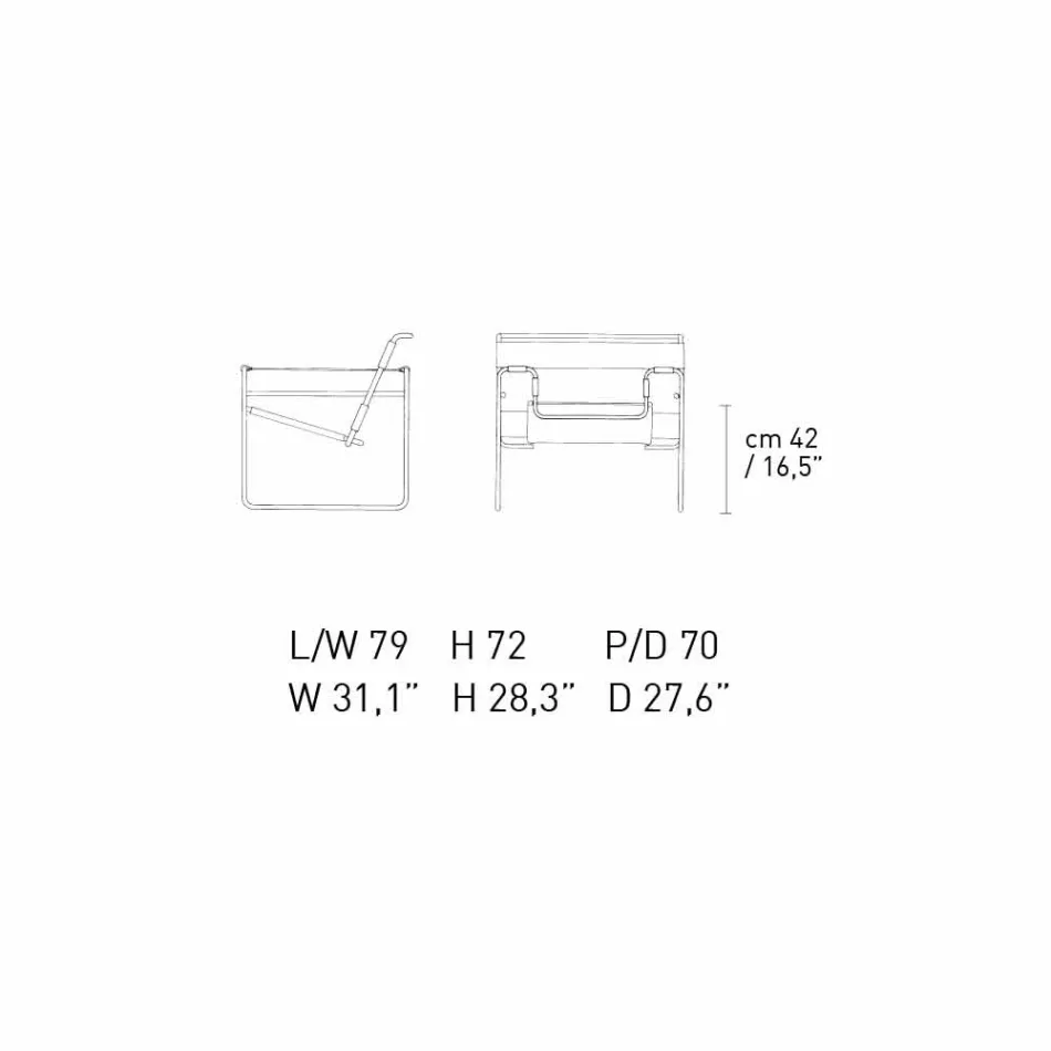 Lederen bureaufauteuil met verchroomde stalen structuur Made in Italy - Cefeo Viadurini