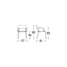 Buitenfauteuil met zitkussen Made in Italy - Noss by Varaschin Viadurini