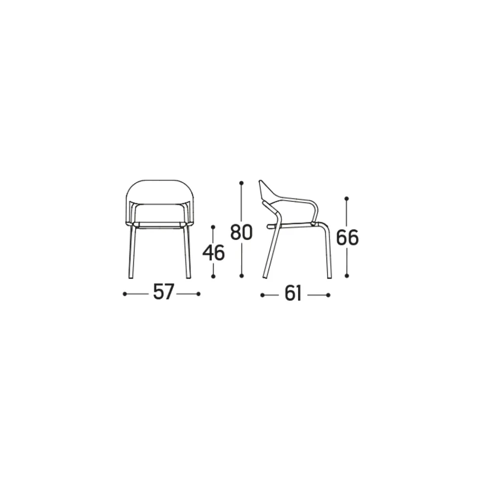 Buitenfauteuil met zitkussen Made in Italy - Noss by Varaschin Viadurini