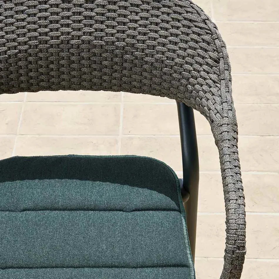Buitenfauteuil met zitkussen Made in Italy - Noss by Varaschin Viadurini