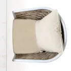 Buitenfauteuil in aluminium en handgeweven Olefil-stof - Reda Viadurini