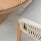 Buitenfauteuil in teak en polyethyleen geweven - Jhon Viadurini