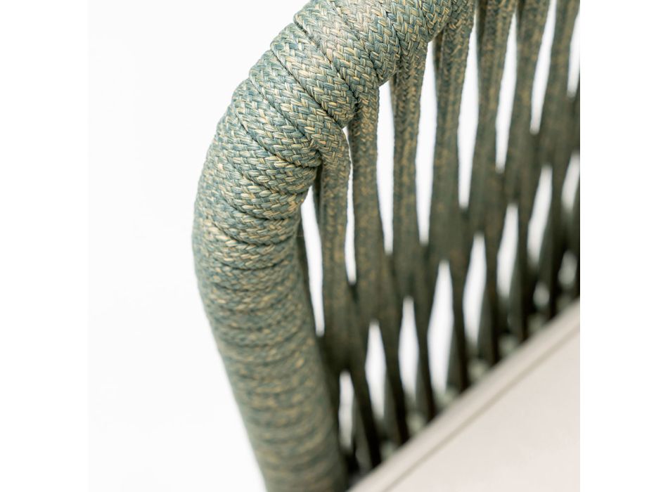 Buitenfauteuil in teak en polyethyleen geweven - Jhon Viadurini