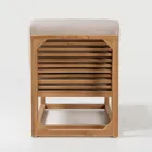 Buitenfauteuil in natuurlijk teakhout en kussens - Circe Viadurini