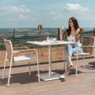 Fauteuil voor buiten gemaakt van beige aluminium en Terra Rope - Luxe Viadurini