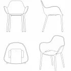 Buitenfauteuil Sabinas Vondom, polypropyleen en glasvezel Viadurini