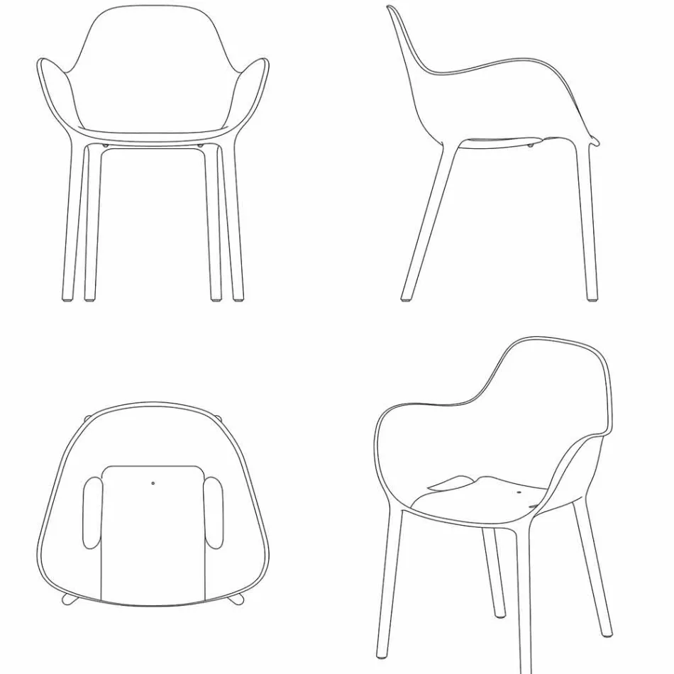 Buitenfauteuil Sabinas Vondom, polypropyleen en glasvezel Viadurini