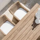 Tuinfauteuil van geweven synthetische vezels Made in Italy - Tillie Viadurini